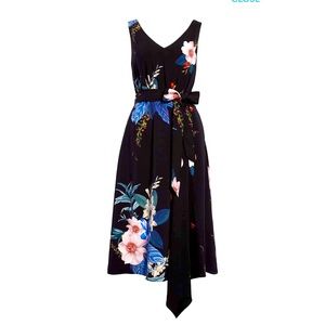 Ted Baker London Size 2 MIDI Floral Dress